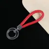 Chaveiro Criativo de Corda de Couro PU Trançado Chaveiro de Couro para Carro Masculino Porta-Chaves de Couro Fabricante Atacadista