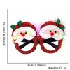 Gafas Luminosas de Dibujos Animados de Navidad Decoración Navideña Suministros para Fiesta Feliz Año Nuevo Letra Luz LED Marco de Gafas