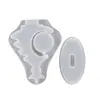 Molde de Silicone para Moldura de Foto de Árvore de Natal em Resina Cristal Papoula Ornamento de Gesso DIY Placa Pendurada Molde de Resina