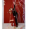 Fotos de Casamento ao Ar Livre Tema Vermelho Adereços de Fotografia Coração Plissado Tecido de Fundo Coração Vermelho Pato de Língua Vermelho e Azul Metabo