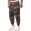Comércio exterior transfronteiriço outono europeu e americano estilo étnico masculino algodão e linho solto rendas bloomers casual calças de harém cortadas