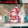 Árvore de Natal da Amazon Transfronteiriça Boneco de Neve de Natal Presente Enfeites de Árvore de Natal Acessórios de Carro em Acrílico Pendente de Árvore de Natal