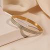 Pulseira de aço inoxidável de titânio de aço ins amor não desbota mulheres atacado meninas high sense simples comércio exterior diamante completo novo
