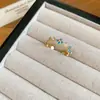 Anillo Geométrico de Zirconia Verde Menta Mambo Niche Joyería de Moda de Alta Gama Vintage para Mujeres