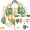 Amazon 35 Piezas Set de Globos Metálicos con Lentejuelas Fiesta Transfronteriza 12 Pulgadas Globos de Confeti Rayados Decoración de Boda