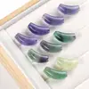 Fluorita Multicolor Natural Tubo Curvo Nariz de Toro Cuentas Sueltas, Fluorita de Color Transparente como el Hielo Colgante en Forma de Arco Cuentas para Pulsera DIY Accesorios Venta al por Mayor
