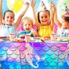 Mantel de Fiesta de Sirenas Transfronterizo Mantel Láser Liso Desechable Impermeable y a Prueba de Aceite Suministros de Decoración para Fiestas Infantiles