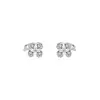 Prata Pura S999 Zircônia Trevo de Quatro Folhas Clipe de Orelha Feminino Nicho Pétala Luxo Acessível Elegante Sem Piercing Clipe de Osso da Orelha Brincos Brincos