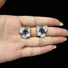 Brincos de Flor em Esmalte Azul e Branco Suave Estilo Francês, Toque de Luxo Leve e Sofisticado, Versáteis para o Dia a Dia