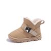 Botas de neve para meninas 2023 novo inverno forradas com fleece grossas grandes sapatos de algodão meninos pelúcia integrada botas de algodão infantis impermeáveis