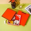Fábrica en stock Venta al por mayor Caja de regalo Cubierta Cielo y Tierra Naranja Caja de embalaje de bufanda de seda Caja de regalo alta de seda en stock Caja de papel