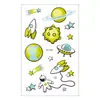 En stock Nueva pegatina de tatuaje impermeable para niños, pegatina de tatuaje de la serie espacial para niños, pegatina de tatuaje pequeña y fresca