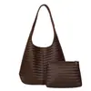 Bolso Elegante y de Moda con Textura Tejida 2026 Nueva Tendencia de Otoño Bolso de Hombro Único Bolso Tote Casual de Gran Capacidad Bolso de Axila