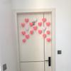 Cortina de puerta cortina de amor hogar de aspecto elevado Corazón de Princesa decoración de cortina de puerta rosa amor colgante cortinero mampara sin perforaciones