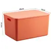 Caja de almacenamiento de plástico color Morandi caja de almacenamiento para armario ropa interior pantimedias caja de almacenamiento para snacks juguetes con tapa caja de almacenamiento