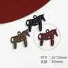 Collar Colgante de Poni K 3D Blanco Lacado de Nuevo Estilo de Gama Alta Agujero para Colgante DIY Accesorios de Joyería de Aleación Materiales de Decoración