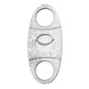 Tijeras para puros de acero inoxidable, tijeras de plástico para tabaco, juego de herramientas, cuchillo para puros portátil de doble filo, venta al por mayor
