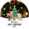 Pendente Decorativo Plano Transparente de Acrílico Criativo de Natal Transfronteiriço Decoração de Árvore de Natal para Casa Pendurado