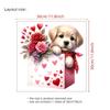 Novos Adesivos de Flores de Cachorrinho de Desenho Animado para o Dia dos Namorados Série CH Adesivos para Vaso Sanitário Decorativos para Varanda Adesivos de Parede Autoadesivos Atacado