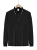 Camisetas Casuales de Color Sólido para Hombre de Primavera y Otoño, Camisas Polo Finas de Manga Larga para Deportes al Aire Libre, Amazon Europeo y Americano Transfronterizo