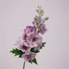 Flor Artificial Delphinium Hidratante ao Toque Flor Artificial Delphinium Decoração Suave para Casa Materiais Florais Flor Artificial Atacado Arranjo de Flores Artificiais Adereços de Fotografia Transfronteiriço