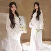 Tema Estúdio Fotográfico Novo Retrô Novo Estilo Chinês Vestido Amassado com uma Vibe Descolada para Sessão de Fotos da Barriga de Grávidas