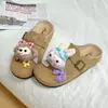 Pantuflas Retro Baotou para Mujer 205 Primavera y Otoño Ropa de Exterior Nuevos Zapatos de Mezclilla Birkenstock Zapatos Muller para Mujer Zapatos Perezosos