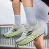Tênis de corrida baixo para homens e mulheres, com sola macia e amortecimento, tênis de corrida profissionais para treinamento de corrida ao ar livre, sapatos esportivos versáteis e confortáveis, verde-cinza
