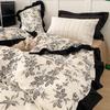 Algodón Pequeño Floral Cuatro Piezas Funda de Edredón de Algodón Individual Dormitorio Tres Piezas Sábana Ropa de Cama para Blogger de Little Red Book