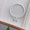 Sifang Jiyan Pulsera de Plata Esterlina 9999 Hecha a Mano Pura para Mujer Método Antiguo Ping An Alegría Nicho Afortunadamente Pulsera Regalo