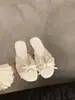Chanclas planas rosas Chuyuji estilo francés, zapatos de hada, sandalias de mariposa para exteriores de verano 2026