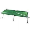 Cama plegable para siesta al aire libre color verde militar claro, cama de acero y plástico portátil, cama de siesta de dos pliegues, cama individual para acompañante