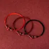 Pulseira de Casal com Fivela de Segurança de Cinábrio 520 Presente para Mulheres Tornozeleira de Fio Vermelho Pulseira do Ano de Nascimento Natural para Melhores Amigos e Casais