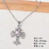 Diseño Dulce Luna Cruz Oso Flor Collar Moda Femenina Ropa Versátil Corazón Cadena Clavícula Joyería