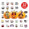 Adesivos Decorativos de Abóbora Suprimentos para Festa de Halloween Festa Trick or Treat Presente Adesivo de Rosto de Abóbora
