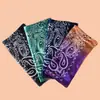 Novo Estilo Lenço Quadrado Feminino 90cm Cetim Gradiente Estampa Paisley, Lenço de Cabeça Proteção Solar, Lenço de Seda, Atacado