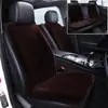 Cojín para Asiento de Coche Invierno Felpa de Conejo Lana Alfombrilla de Coche Asiento Individual Calefacción Cálida Antideslizante Cintura Pequeña Cojín para Asiento Trasero Pieza Única