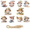 Decoración para fiesta hawaiana de verano con temática de gnomos, colgante con etiqueta colgante, arreglo para fiesta tropical junto al mar, adornos colgantes de gnomos