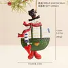 Decoraciones Navideñas Nuevas Transfronterizas Colgante de Muñeco de Nieve de Hierro Pintado a Mano Retro Colgante de Muñeco de Nieve de Hierro de Doble Cara Colorido