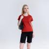 Camiseta Sencilla de Algodón Tipo Seda de Color Sólido, Manga Corta, Verano, Textura de Seda de Hielo, Hombro Normal, Corte Regular, Estilo Holgado, para Mujer