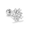 Brincos de moda novos com brincos de zircônia colorida, brincos de zircônia para garota de temperamento, unhas flash para o osso da orelha, atacado