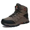 Botas de Senderismo para Hombre de Invierno 2026 Caña Alta Parte Superior de Cuero Forro de Lana Calientes para Exteriores Trekking Todoterreno Talla Grande Botas Deportivas