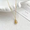 Nuevo Collar Colgante Pequeño de Calabaza Dorada Estilo Chino para Mujer, Incrustado con Circonita, Cadena Clavicular de Lujo Ligero y Elegante, Accesorio Versátil Exquisito y Único