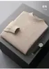 Suéter de Cachemira para Hombre Primera Línea Listo para Usar Cuello Semi Alto Jersey Tejido Grueso de Invierno Nuevo Suéter de Lana