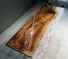 # Mesa de Rio em Resina Epóxi Madeira Maciça Placa Grande Mesa de Chá Mesa de Chá Oceânica Mesa de Jantar Mesa de Café Placa Inteira Mesa de Escritório Chá