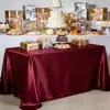 Toalha de Mesa Retangular Espessa, Toalha de Mesa Cor Sólida Cetim Novo Estilo, Capa de Mesa, Saia para Mesa de Conferência de Escritório, Toalha de Mesa para Banquete de Exposição