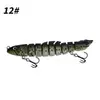 Isca Artificial Luya Multi-Seções Peixe 12cm 19g Barata Artificial de Múltiplas Seções Impressão 3D Isca Falsa de Nove Seções Atacado