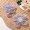 Versión Original Coreana Dulce Organza Flor de Cinco Pétalos DIY Pinza para Cabello Versátil Pinza de Garra Accesorio para el Cabello Goma para el Cabello Ramillete Accesorio para Ropa