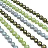 Perlas Imitación Concha de Mar del Sur Iridiscentes Mate 7A+, Perlas Redondas de Vidrio para Joyería DIY, Collares Hechos a Mano con Cuentas, Accesorios para Pulseras