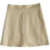 Otoño/Invierno 2026 Negro Commute Falda de Cuero Pequeña de Tiro Alto Falda Media para Mujer Falda Corta Adelgazante de Cuero PU Falda de Línea A Anti-Exposición